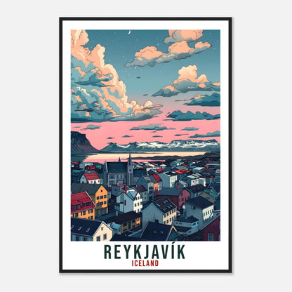 Reykjavík Iceland Travel Print Wall Art Wall Hanging Home Décor Reykjavík City Gift Travel Art Iceland Artwork Landscape Travel Poster
