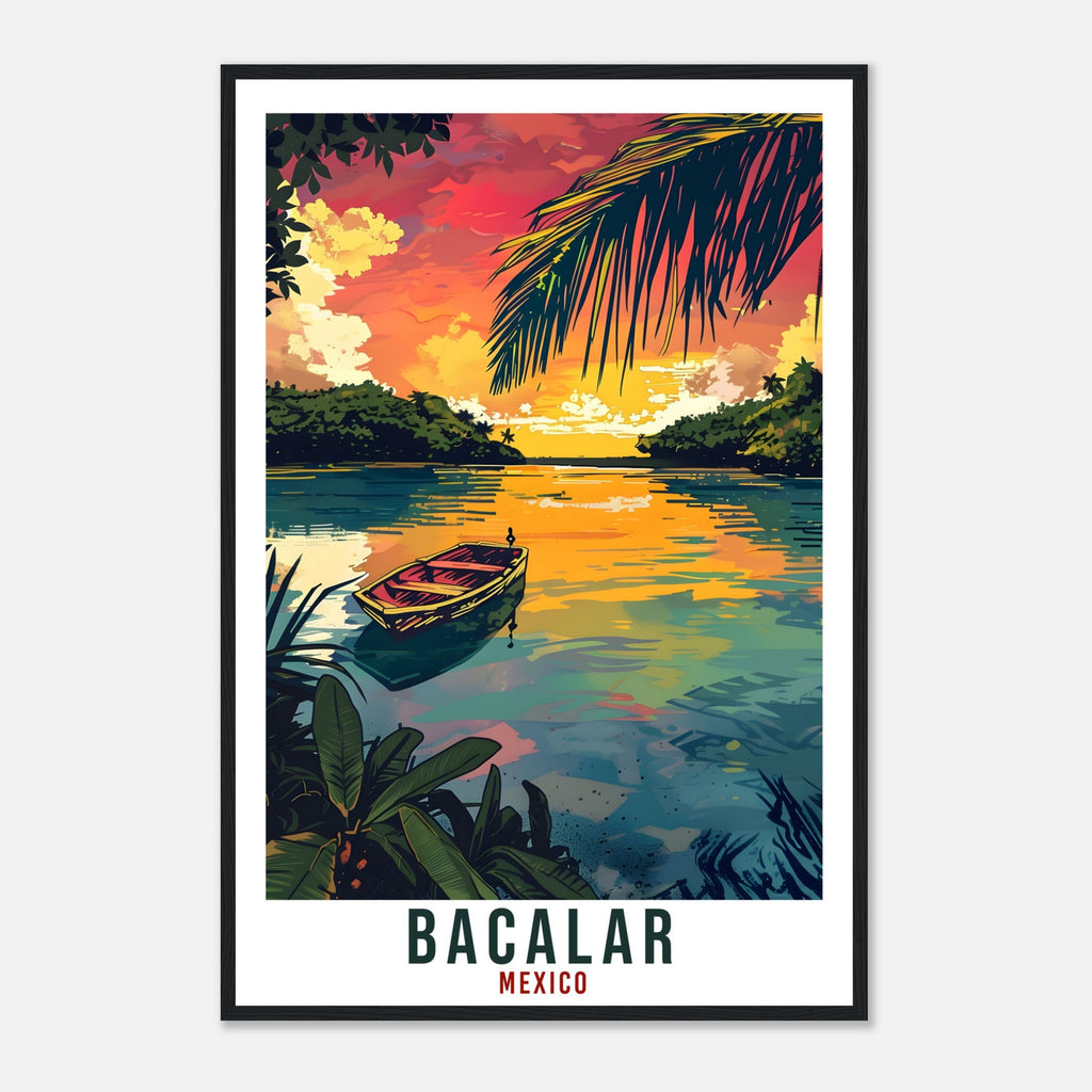 Bacalar Mexico Travel Print Mexico Wall Art Wall Hanging Home Décor Bacalar Gift Mexico Landmark Artwork Gift South America Travel Poster