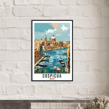 Cospicua Travel Print Malta Wall Art Wall Hanging Home Living Décor Cospicua Gift Art Lovers Gift Malta Artwork Gift Malta Travel Poster