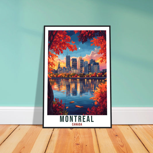 Montreal Travel Print Canada Home Decor Montreal Wall Art Gift Wall Hanging Art Lover Montreal Canadian Artwork Travel Poster Quebec Artwork