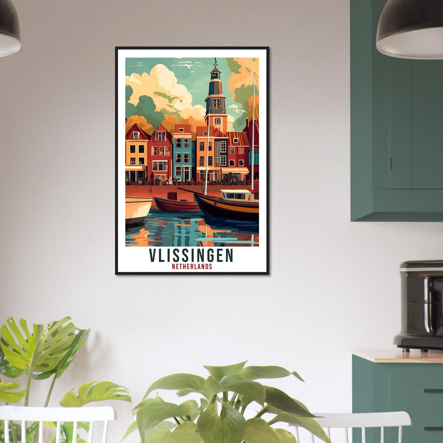 Vlissingen Travel Poster Netherlands Decor Vlissingen Wall Art Gift Wall Hanging Vlissingen Dutch Artwork Travel Print Holland Travel Art