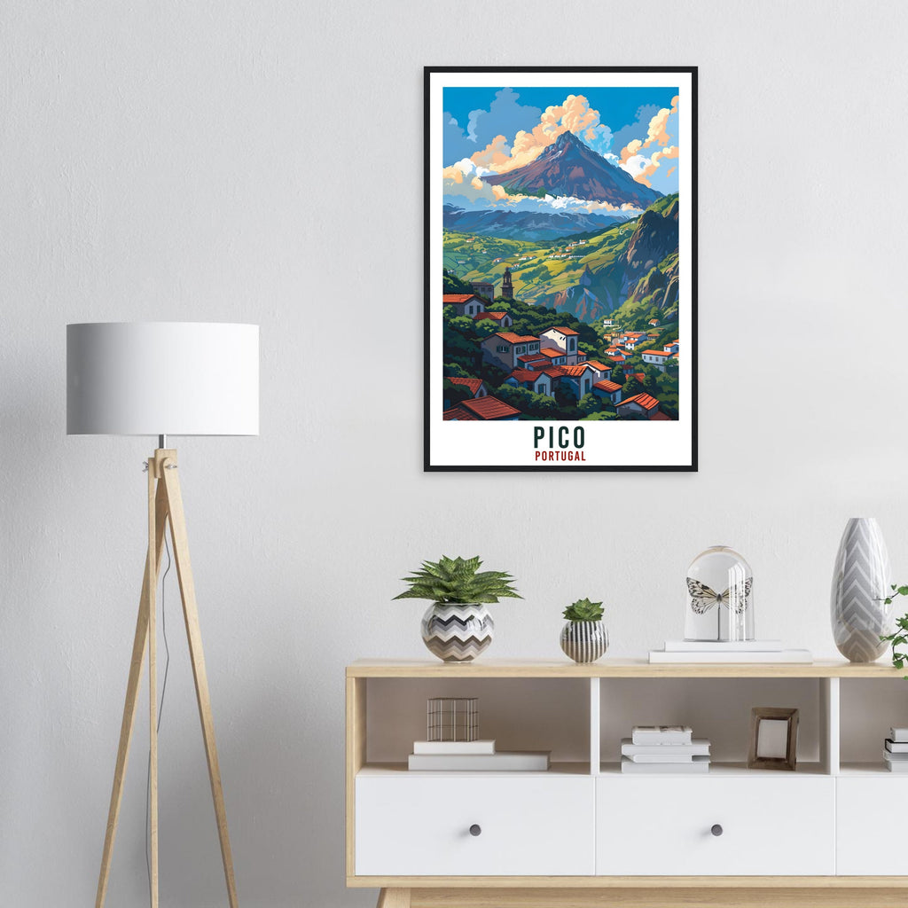 Pico Island Travel Print Home Decoration Wall Art Gift Wall Hanging Lover Pico Island Portugal Artwork Portugal Travel Poster Holiday Print