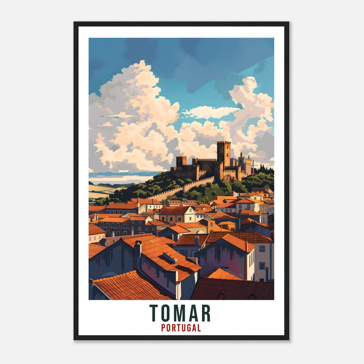 Tomar Travel Print Home Decoration Wall Art Tomar Gift Wall Hanging Art Lover Portugal Artwork Tomar Portugal Travel Poster Holiday Print