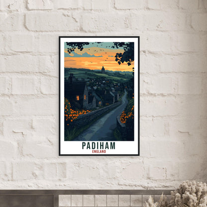 Padiham Travel Print England Home Decor Padiham Wall Art Gift Wall Hanging Art Lover Padiham England Artwork Travel Poster Travel Art