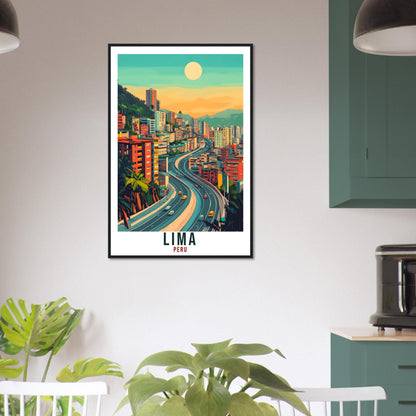 Lima Travel Print Peru Home Decor Lima Wall Art Gift Wall Hanging Art Lover Lima Peruvian Artwork Travel Poster Travel Art Peru Cityscape