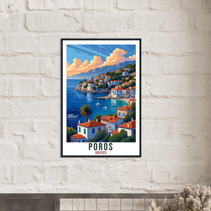 Poros Travel Print Greece Home Decoration Poros Greek Island Wall Art Gift Wall Hanging Art Lover Greece Artwork Poros Gift Travel Poster