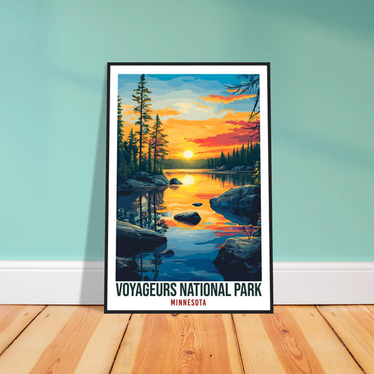 Voyageurs National Park Minnesota USA Travel Print Wall Art Wall Hanging Home Décor Voyageurs Gift Travel Art USA  Artwork Travel Poster
