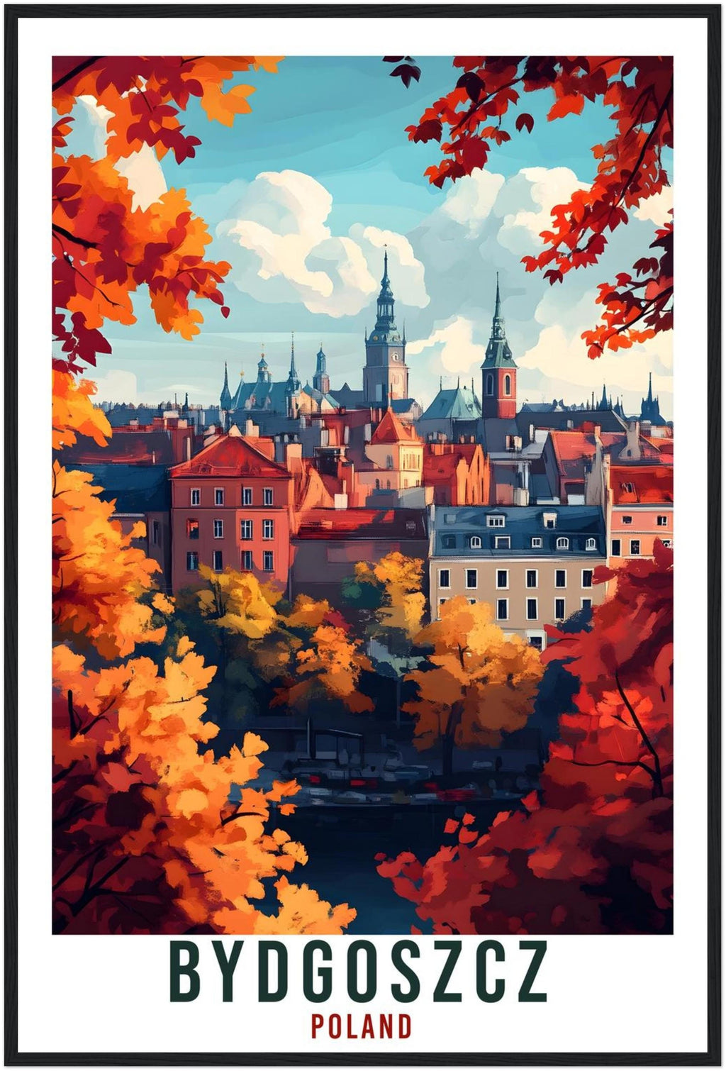 Bydgoszcz Travel Print Poland Home Decor Bydgoszcz Wall Art Gift Wall Hanging Art Lover Bydgoszcz Polish Artwork Travel Poster Poland Travel