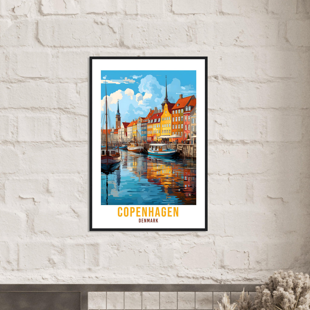 Copenhagen Denmark Travel Print Wall Art Copenhagen Wall Hanging Home Décor Denmark Gift Art Lovers Copenhagen Travel Poster Denmark City