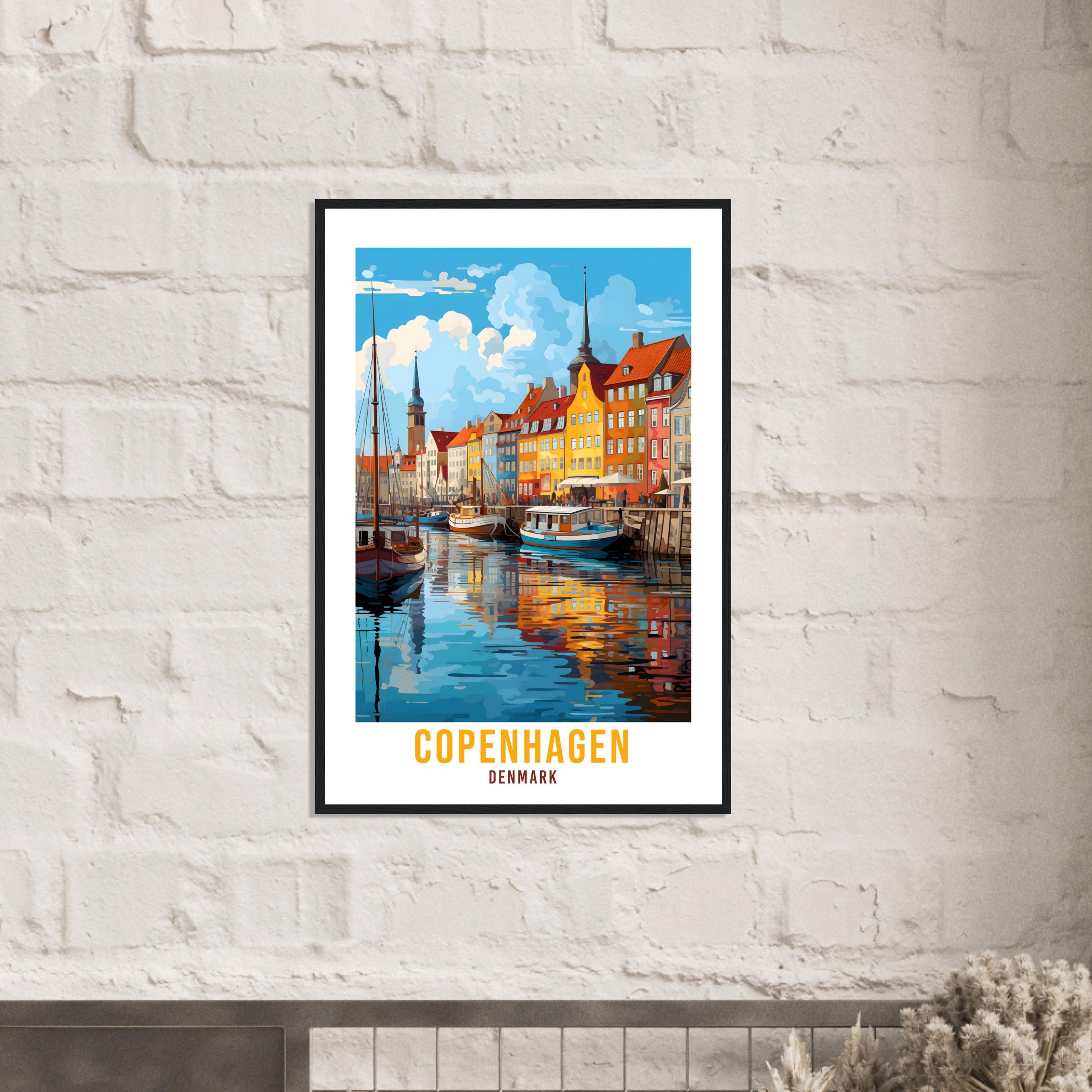 Copenhagen Denmark Travel Print Wall Art Copenhagen Wall Hanging Home Décor Denmark Gift Art Lovers Copenhagen Travel Poster Denmark City