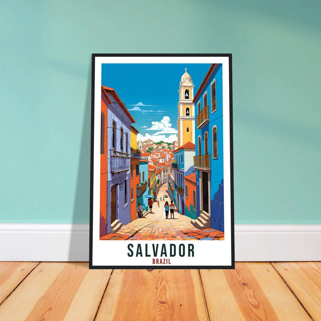 Salvador Travel Print Wall Art Salvador Brazil Wall Hanging Artwork Salvador Art Gifts Salvador Travel Poster Brazil Decor Art Lovers Gift