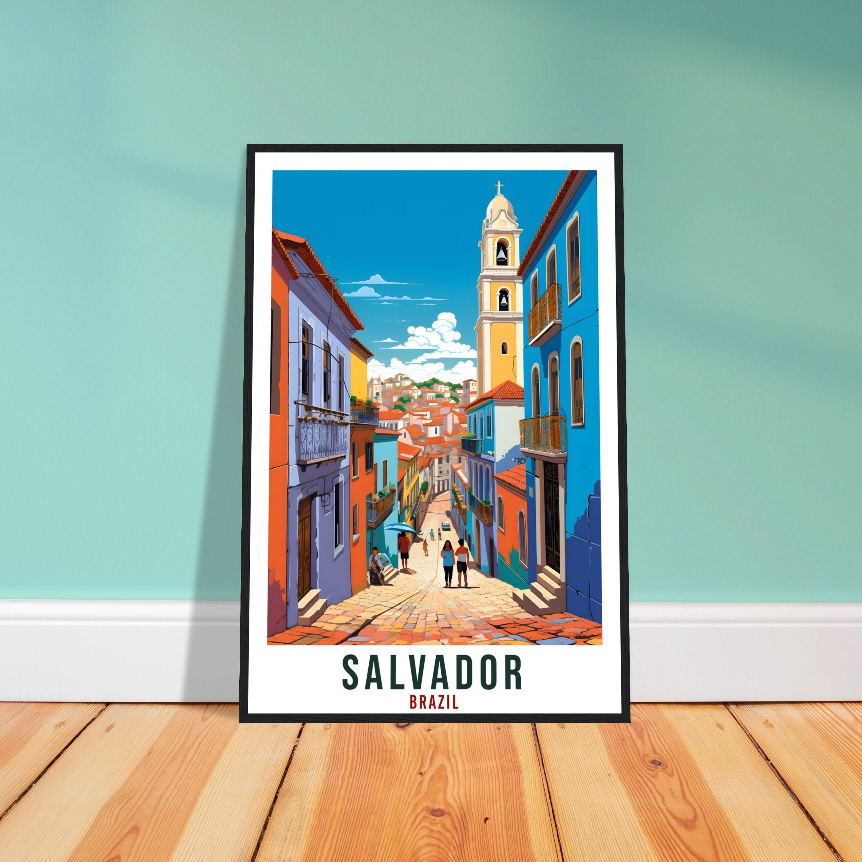 Salvador Travel Print Wall Art Salvador Brazil Wall Hanging Artwork Salvador Art Gifts Salvador Travel Poster Brazil Decor Art Lovers Gift