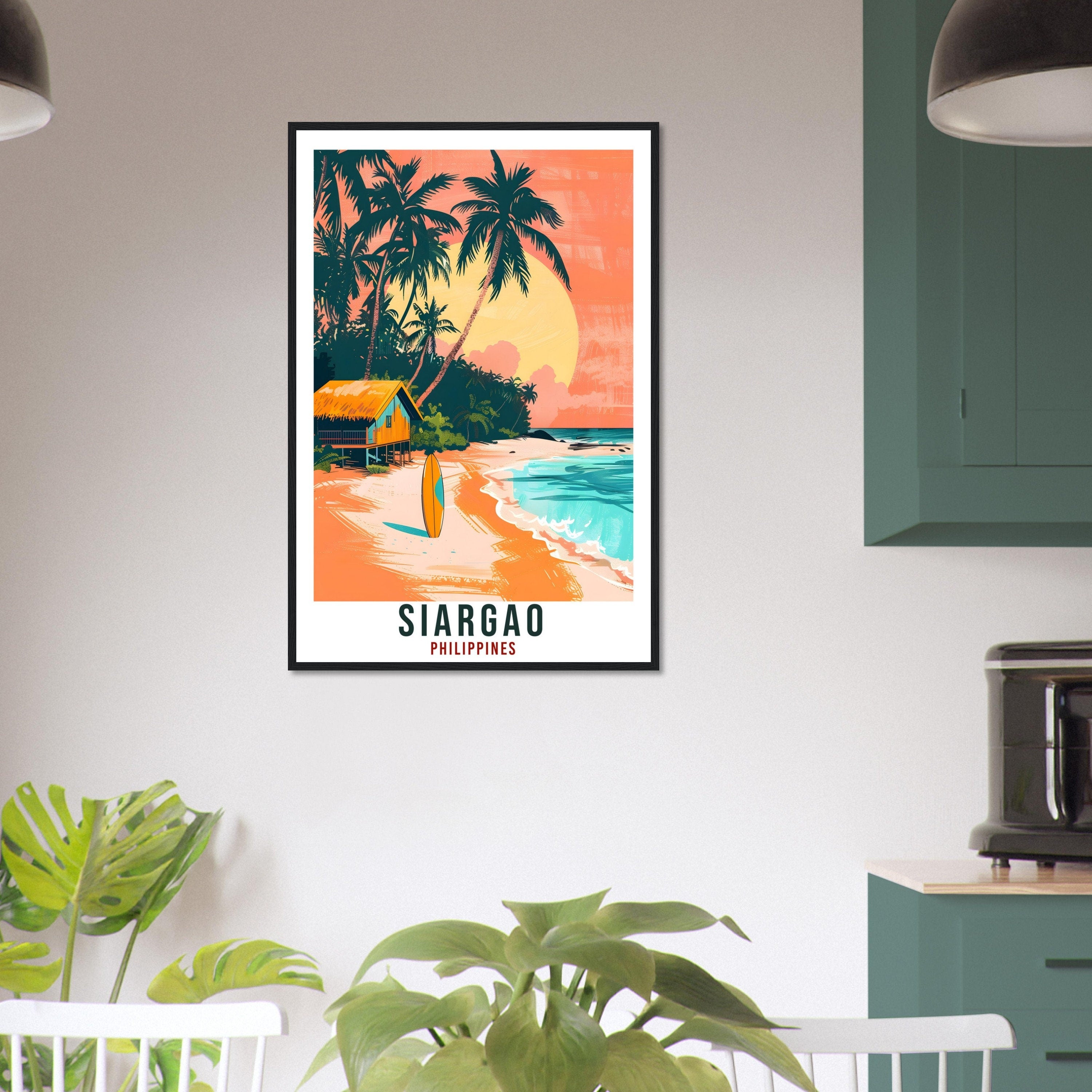 Siargao Philippines Travel Print Beach Wall Art Wall Hanging Home Décor Siargao Gift Landmark Artwork Travel Art Philippines Travel Poster
