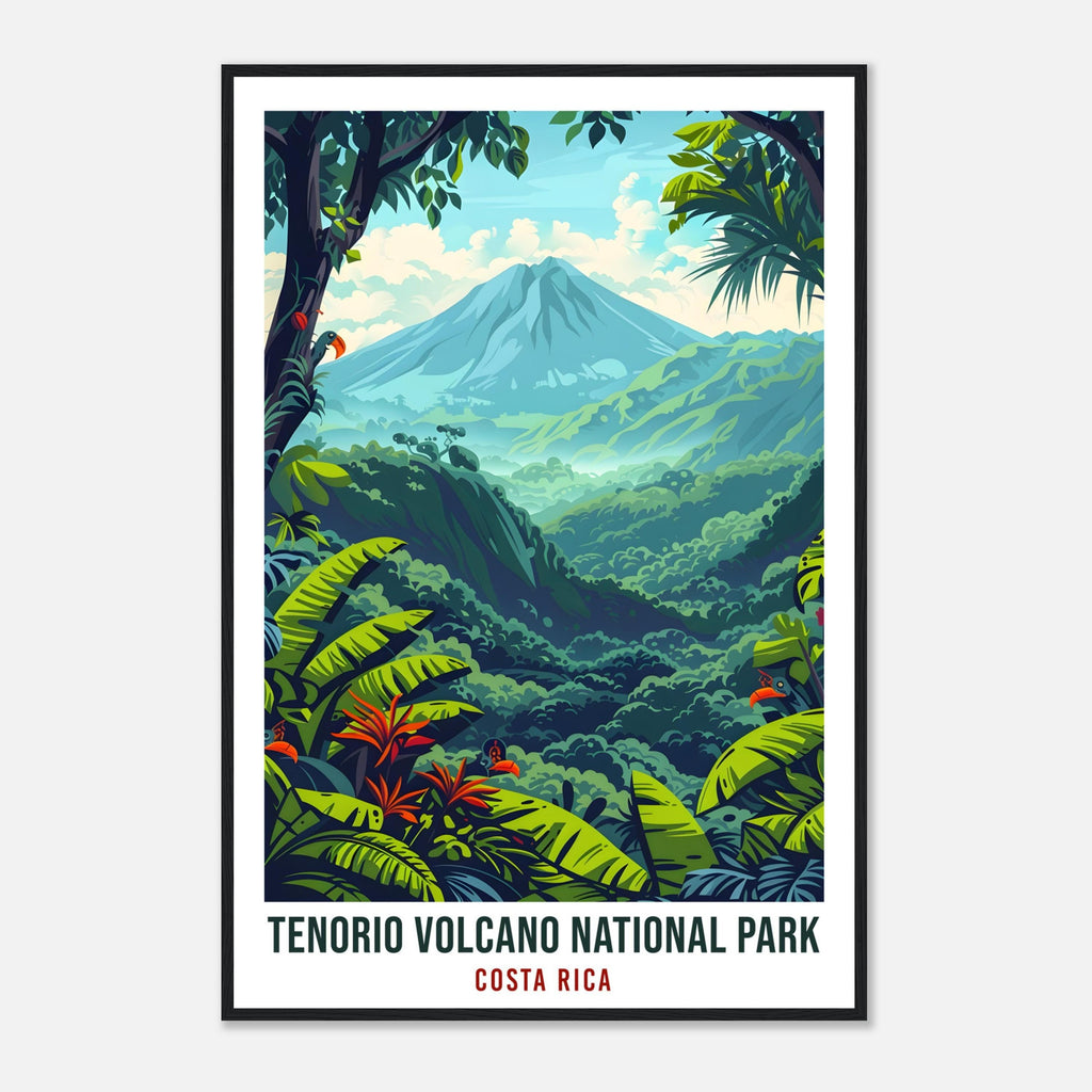 Tenorio Volcano National Park Costa Rica Travel Print Wall Art Wall Hanging Tenorio Volcano Artwork Travel Art Costa Rica City Travel Poster