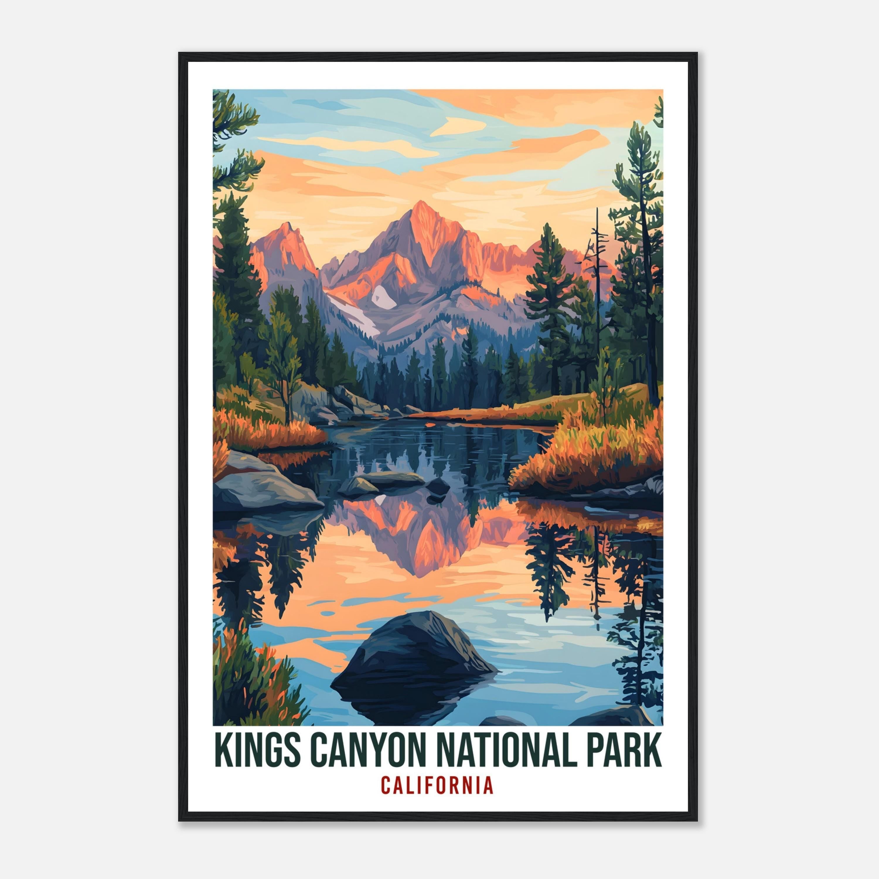 Kings Canyon National Park California USA Travel Print Wall Art Wall Hanging Décor Kings Canyon Gift Travel Art USA Artwork Travel Poster
