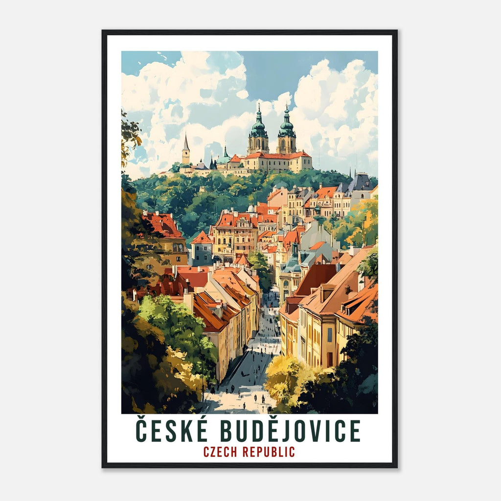 České Budějovice Travel Print Czech Republic Home Decor Wall Art Gift Wall Hanging Art Lover České Budějovice Czechia Artwork Travel Poster