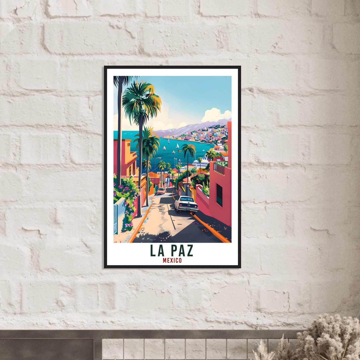 La Paz Mexico Travel Print Mexico Wall Art Wall Hanging Home Décor La Paz Mexico Gift Landmark Artwork Gift South America Travel Poster