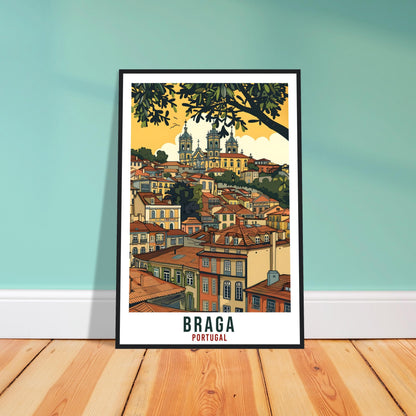 Braga Travel Print Portugal Wall Art Wall Hanging Home Décor Braga Gift Portugal Landmark Artwork Gift Braga Portugal Holiday Travel Poster