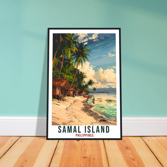 Samal Island Philippines Travel Print Wall Art Wall Hanging Home Décor Samal Island Gift Artwork Travel Art Philippines Island Travel Poster