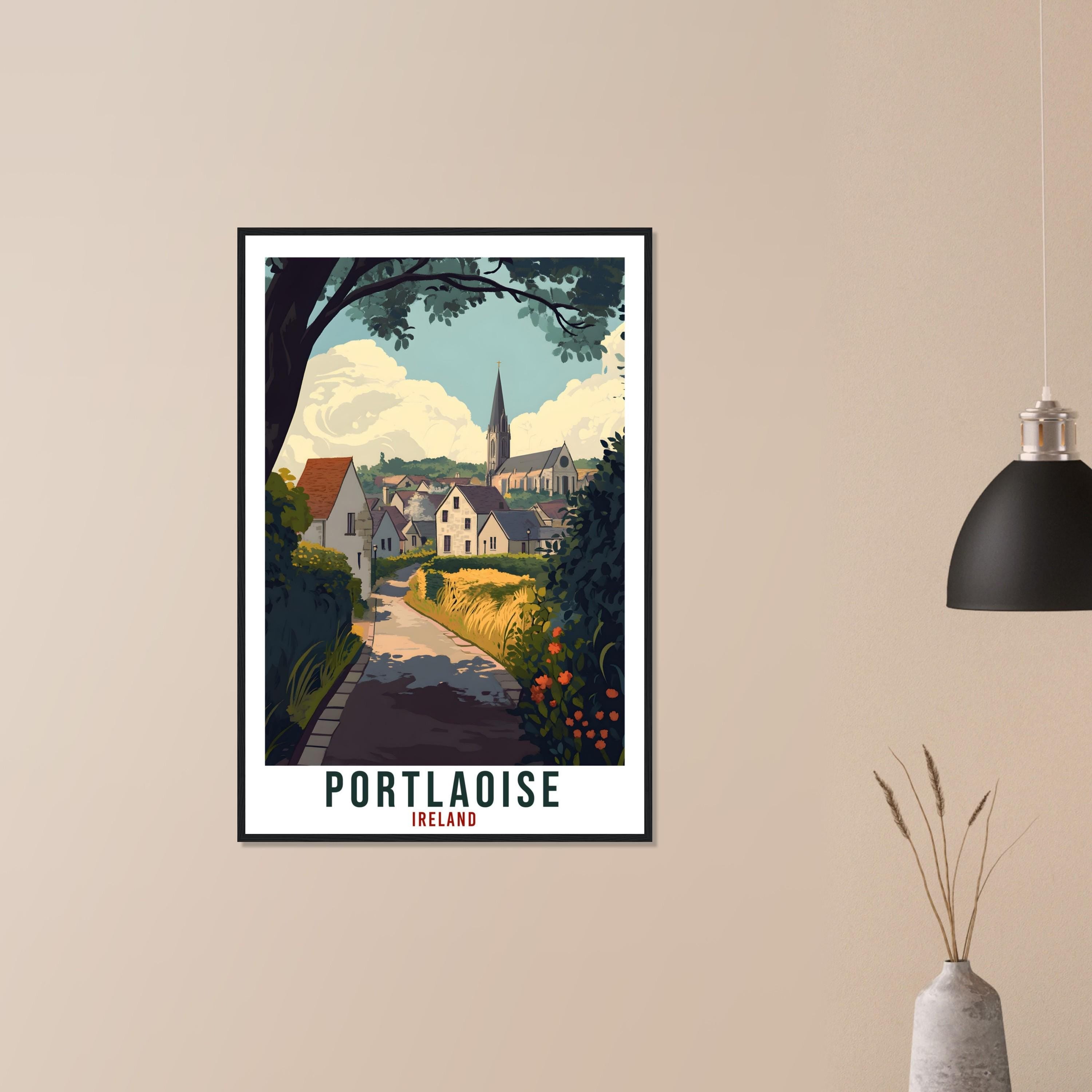Portlaoise Travel Print Ireland Home Decor Portlaoise Wall Art Gift Wall Hanging Portlaoise Irish Artwork Travel Poster Ireland Travel Art