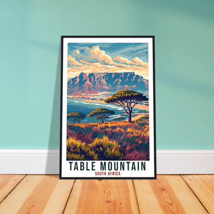 Table Mountain South Africa Travel Print Wall Art Wall Hanging Home Décor Table Mountain Art Lovers Artwork Gift Print South African Poster