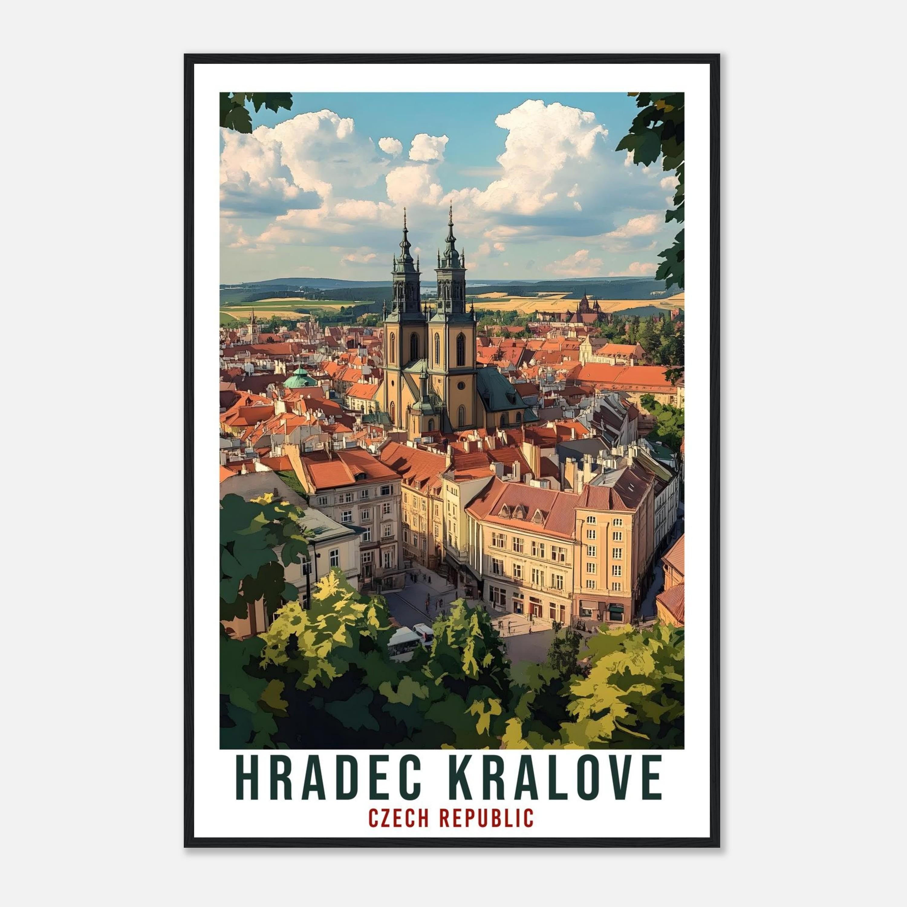 Hradec Kralove Travel Print Czech Republic Home Decor Wall Art Gift Wall Hanging Art Lover Hradec Kralove Czechia Artwork Travel Poster Art