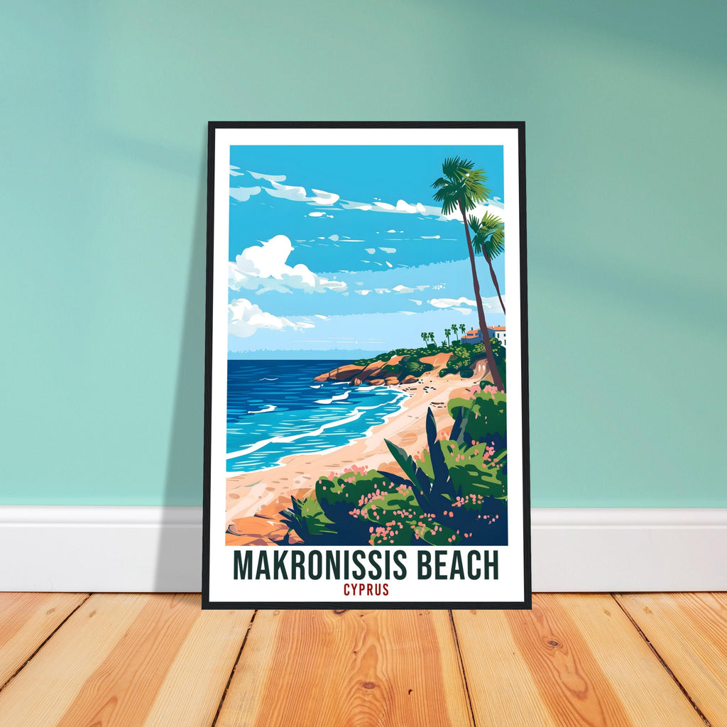 Makronissis Beach Cyprus Travel Print Cyprus Wall Art Wall Hanging Home Décor Makronissis Gift Artwork Gift Cyprus Holiday Travel Poster