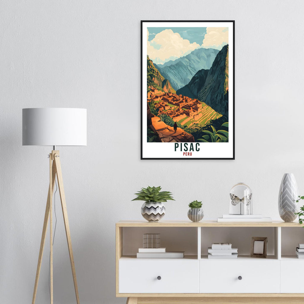 Pisac Travel Print Peru Home Decor Pisac Wall Art Gift Wall Hanging Art Lover Pisac Peruvian Artwork Travel Poster Pisac Peruvian Travel Art