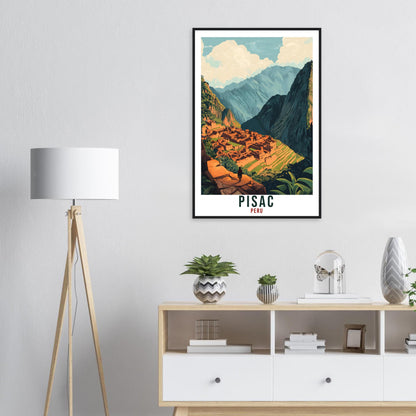 Pisac Travel Print Peru Home Decor Pisac Wall Art Gift Wall Hanging Art Lover Pisac Peruvian Artwork Travel Poster Pisac Peruvian Travel Art