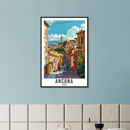 Ancona Travel Print Italy Wall Art Wall Hanging Home Living Décor Ancona Gift Art Lovers Gift Italy Artwork Gift Italian Travel Poster