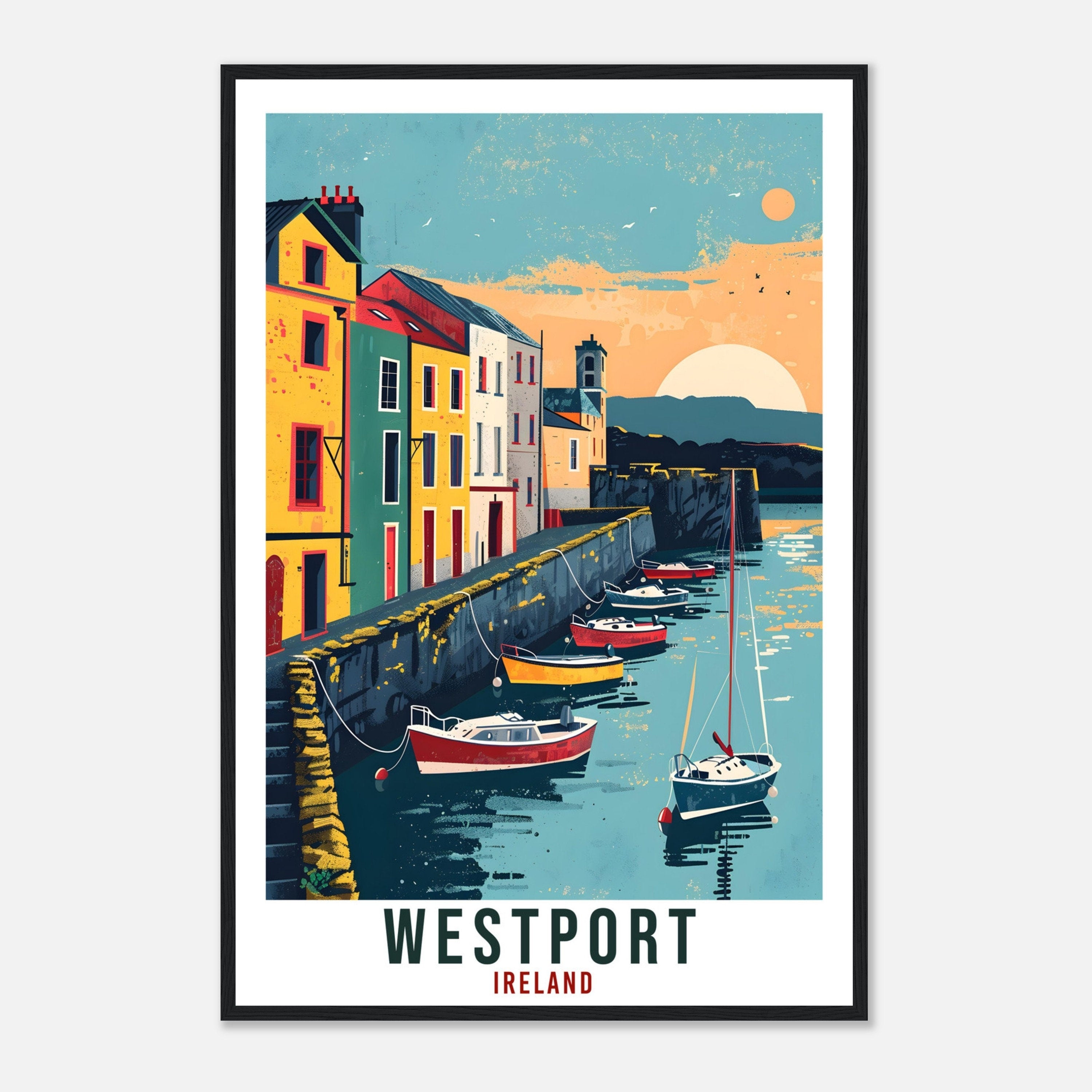 Westport Travel Print Ireland Wall Art Wall Hanging Home Living Décor Westport Gift Art Lovers Gift Irish Artwork Gift Ireland Travel Poster