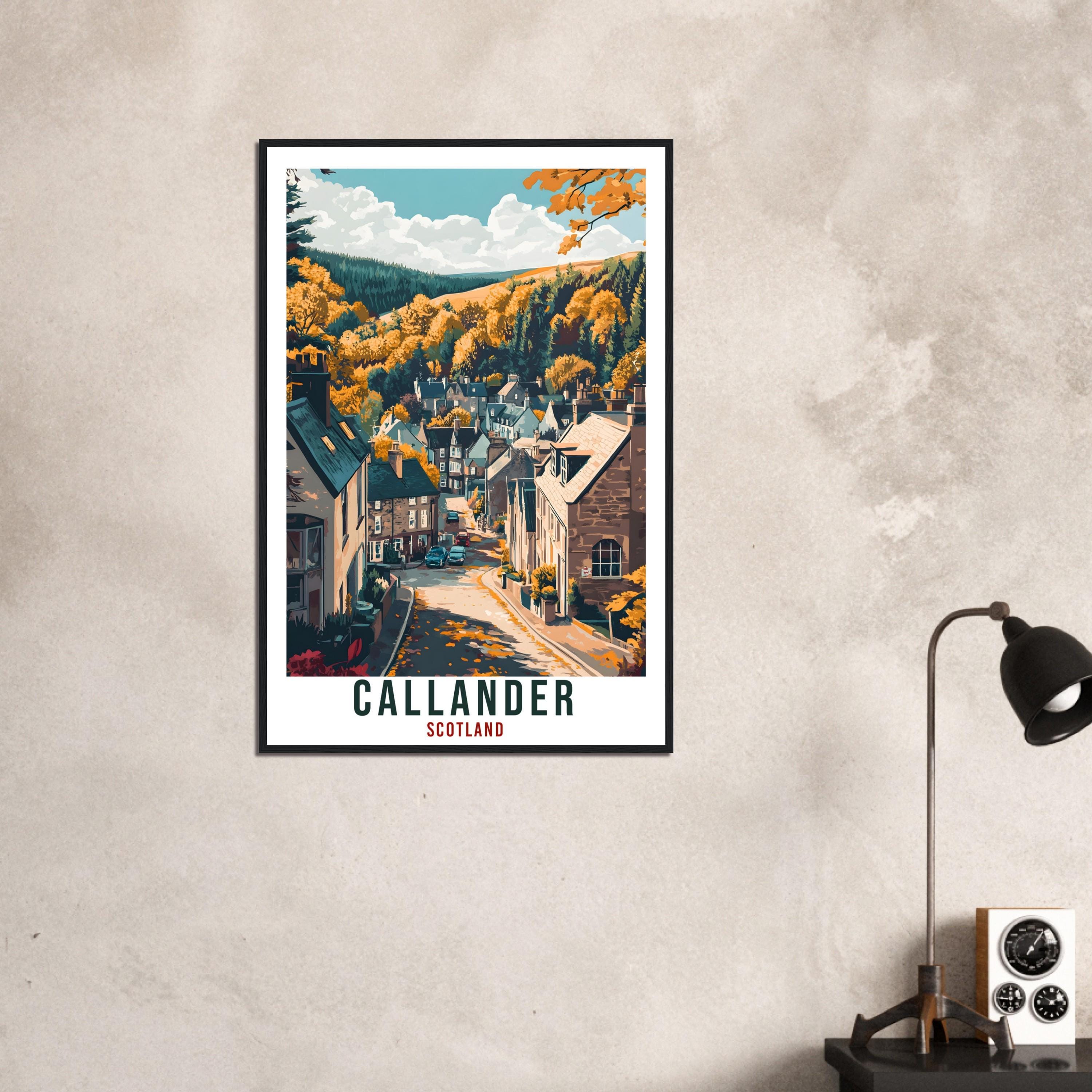 Callander Travel Print Scotland Home Decor Callander Wall Art Wall Hanging Art Lover Scotland Artwork Travel Poster Callander Travel Art