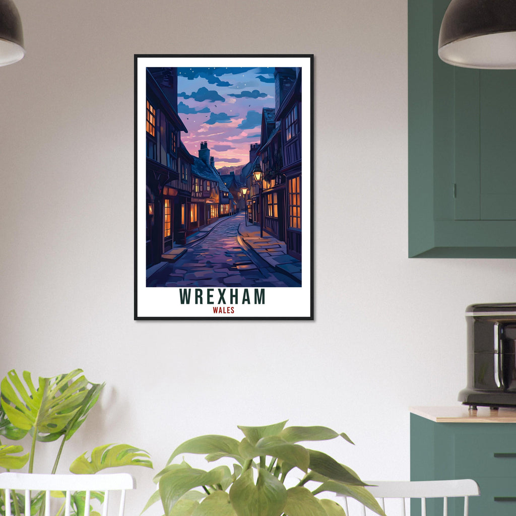 Wrexham Travel Print Wales Home Decor Wrexham Wall Art Wall Hanging Art Lover Wales Artwork Travel Poster Wales Wrexham Travel Art Gift