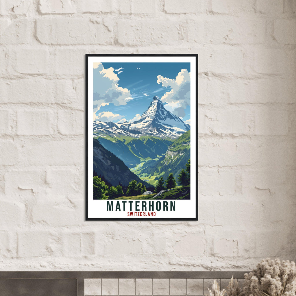 Matterhorn Travel Print Swiss Wall Art Wall Hanging Home Living Décor Matterhorn Gift Art Lover Switzerland Artwork Gift Swiss Travel Poster