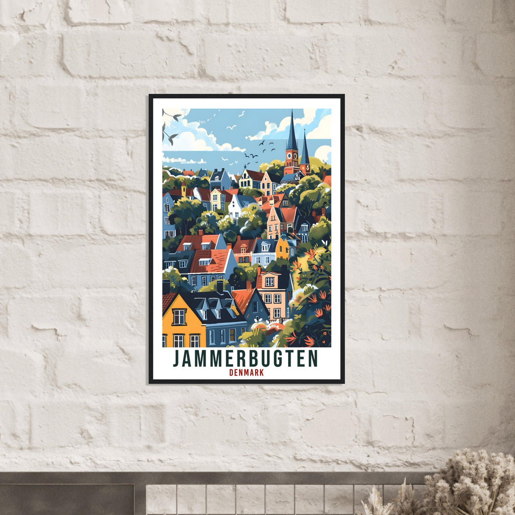 Jammerbugten Travel Print Denmark Wall Art Wall Hanging Décor Gift Art Lovers Gift Denmark Artwork Gift Jammerbugten Danish Travel Poster