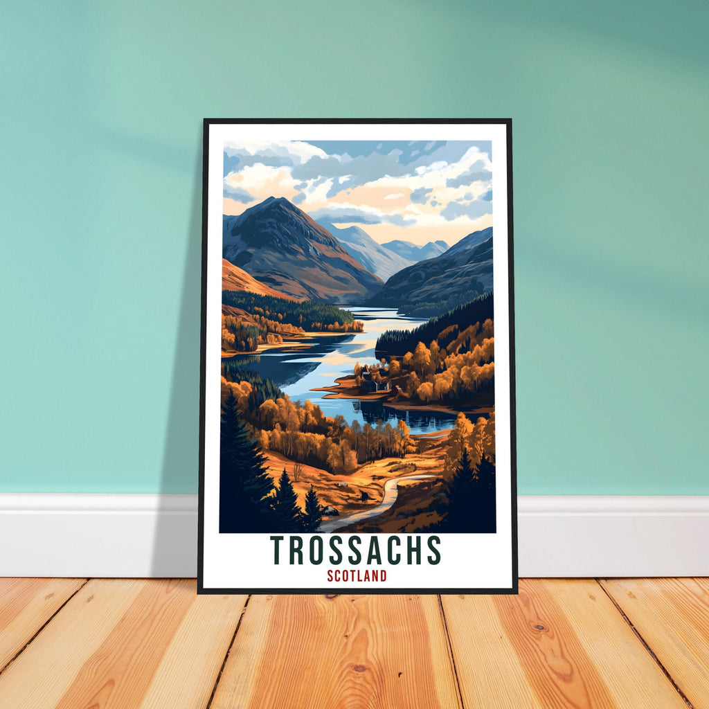 Trossachs Travel Print Scotland Home Decor Trossachs Wall Art Wall Hanging Art Lover Scotland Artwork Travel Poster Trossachs Travel Art