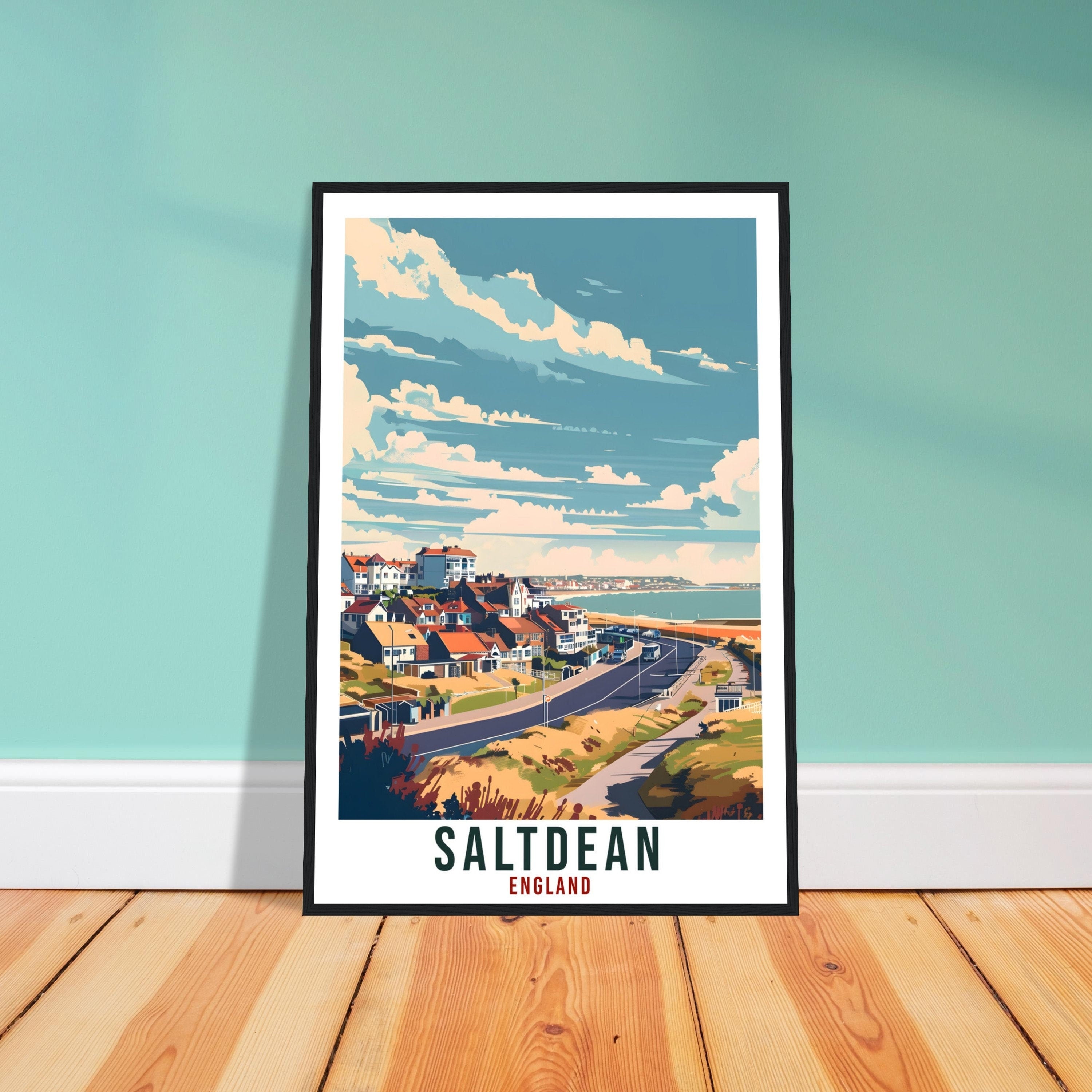 Saltdean Travel Print Wall Art Wall Hanging Home Living Décor Saltdean Gift Art Lovers Gift UK Artwork Gift Print England Travel Poster