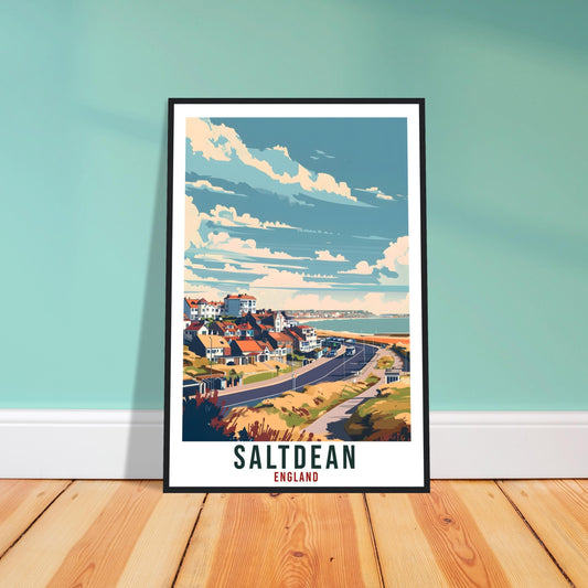 Saltdean Travel Print Wall Art Wall Hanging Home Living Décor Saltdean Gift Art Lovers Gift UK Artwork Gift Print England Travel Poster
