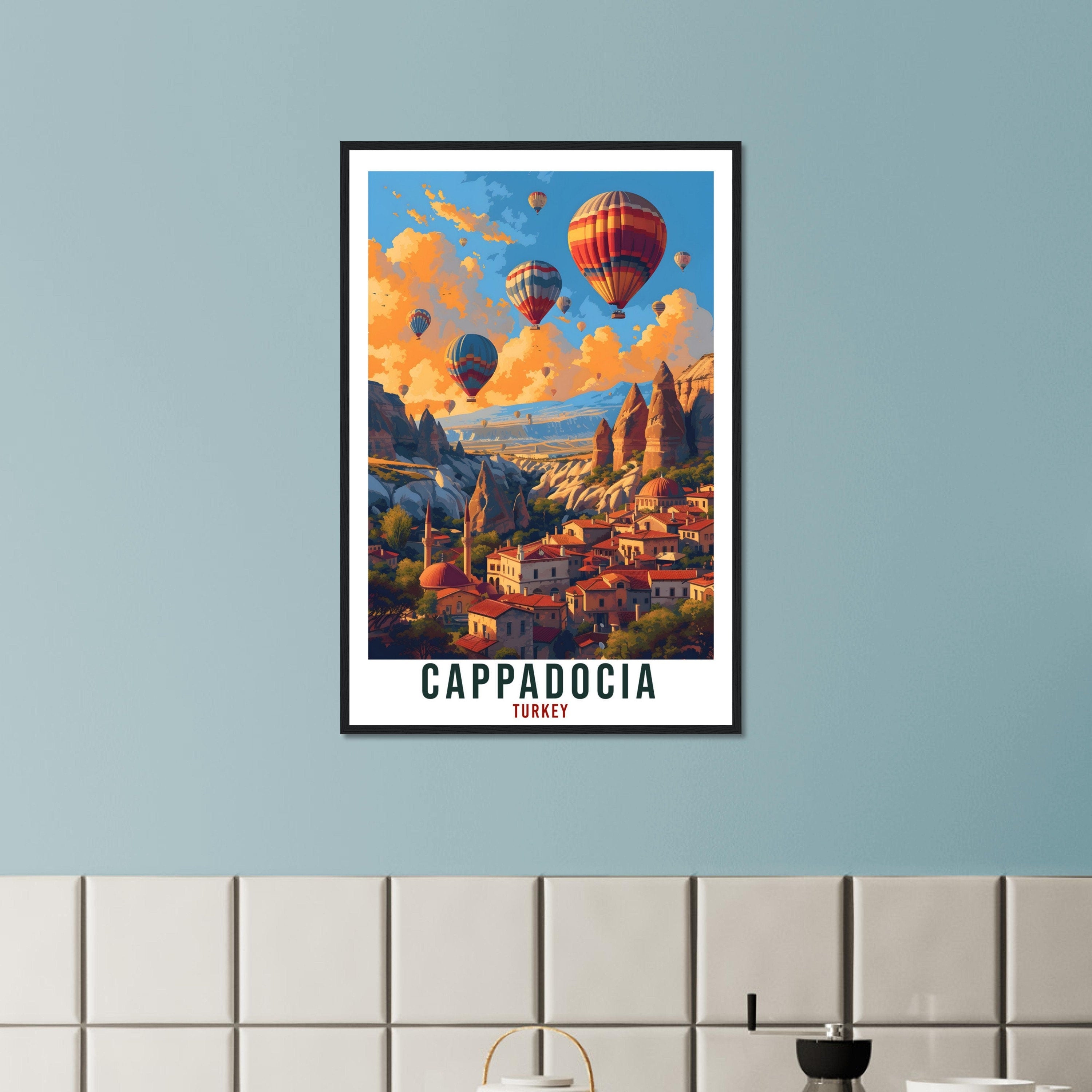 Cappadocia Travel Print Turkey Home Decor Cappadocia Turkish Wall Art Gift Wall Hanging Art Lover Turkey Artwork Cappadocia Travel Poster