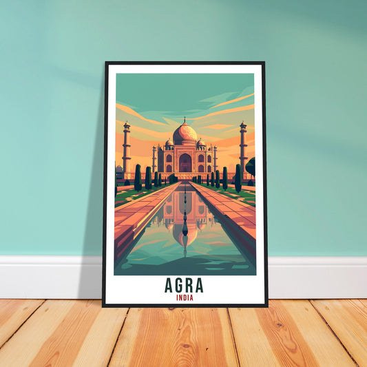 Agra Taj Mahal Travel Print India Home Decoration Wall Art Gift Wall Hanging Art Lover Indian Artwork India Agra Taj Mahal Travel Poster