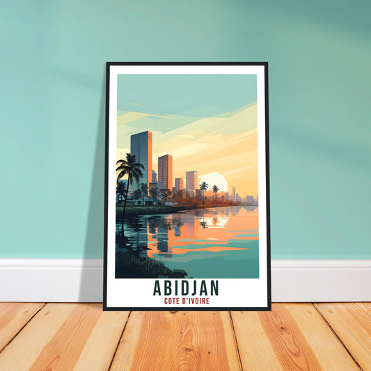 Abidjan Cote D'Ivoire Travel Print Wall Art Wall Hanging Home Décor Abidjan Gift Art Lovers Cote D'Ivoire Artwork Gift Print African Poster