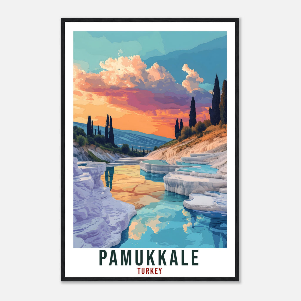 Pamukkale Travel Print Turkey Home Decor Pamukkale Turkish Wall Art Gift Wall Hanging Art Lover Turkey Artwork Pamukkale Travel Poster