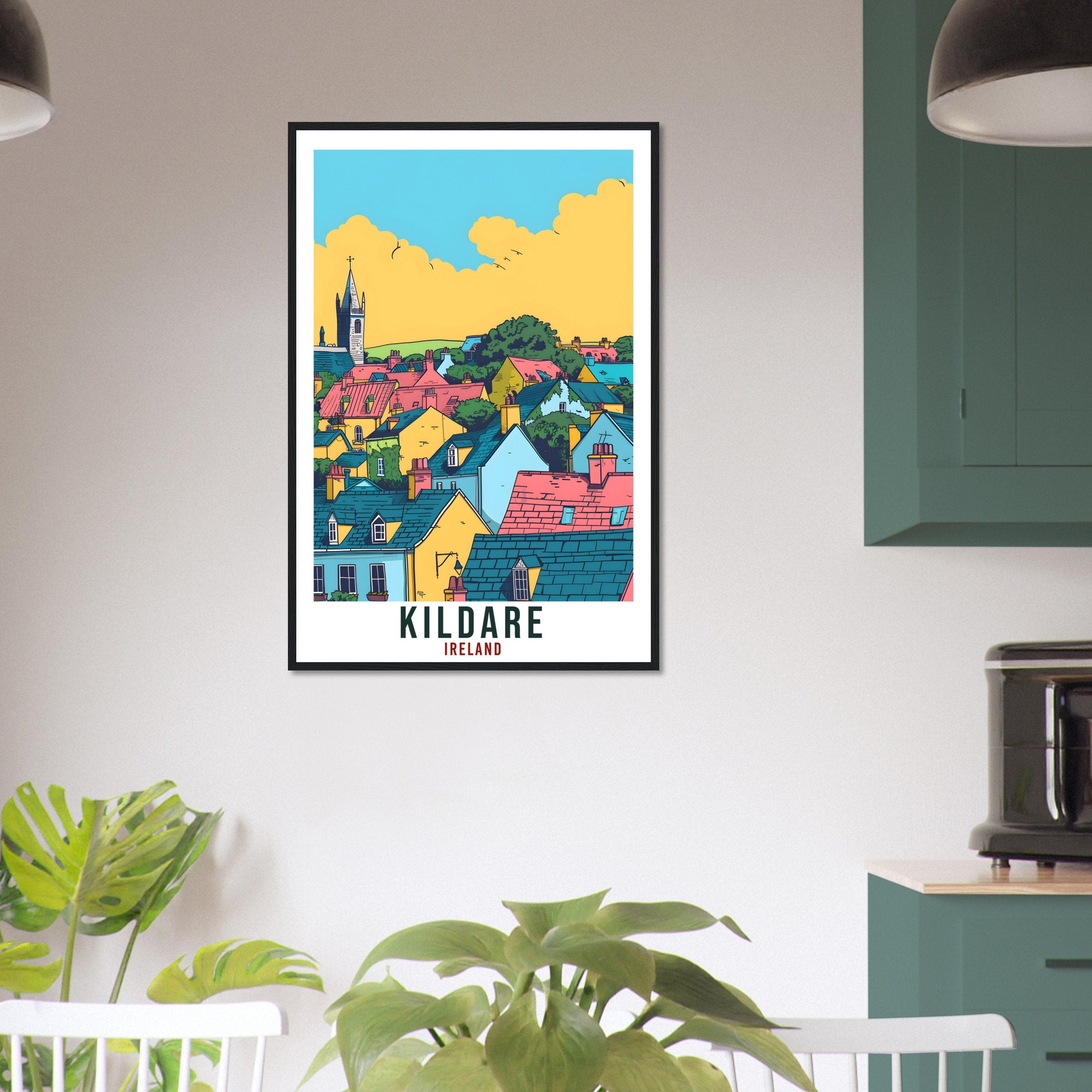 Kildare Travel Print Ireland Wall Art Wall Hanging Home Living Décor Kildare Gift Art Lovers Gift Irish Artwork Gift Ireland Travel Poster