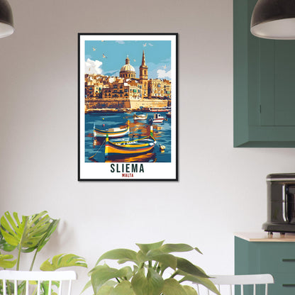 Sliema Travel Print Malta Wall Art Wall Hanging Home Living Décor Sliema Gift Art Lovers Gift Malta Artwork Gift Sliema Malta Travel Poster