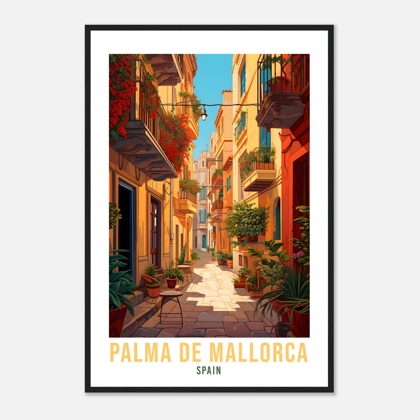 Palma De Mallorca Travel Print Wall Art Palma Wall Hanging Spain Gift Holiday Print Mallorca Art Print Palma Travel Poster Palma City Print