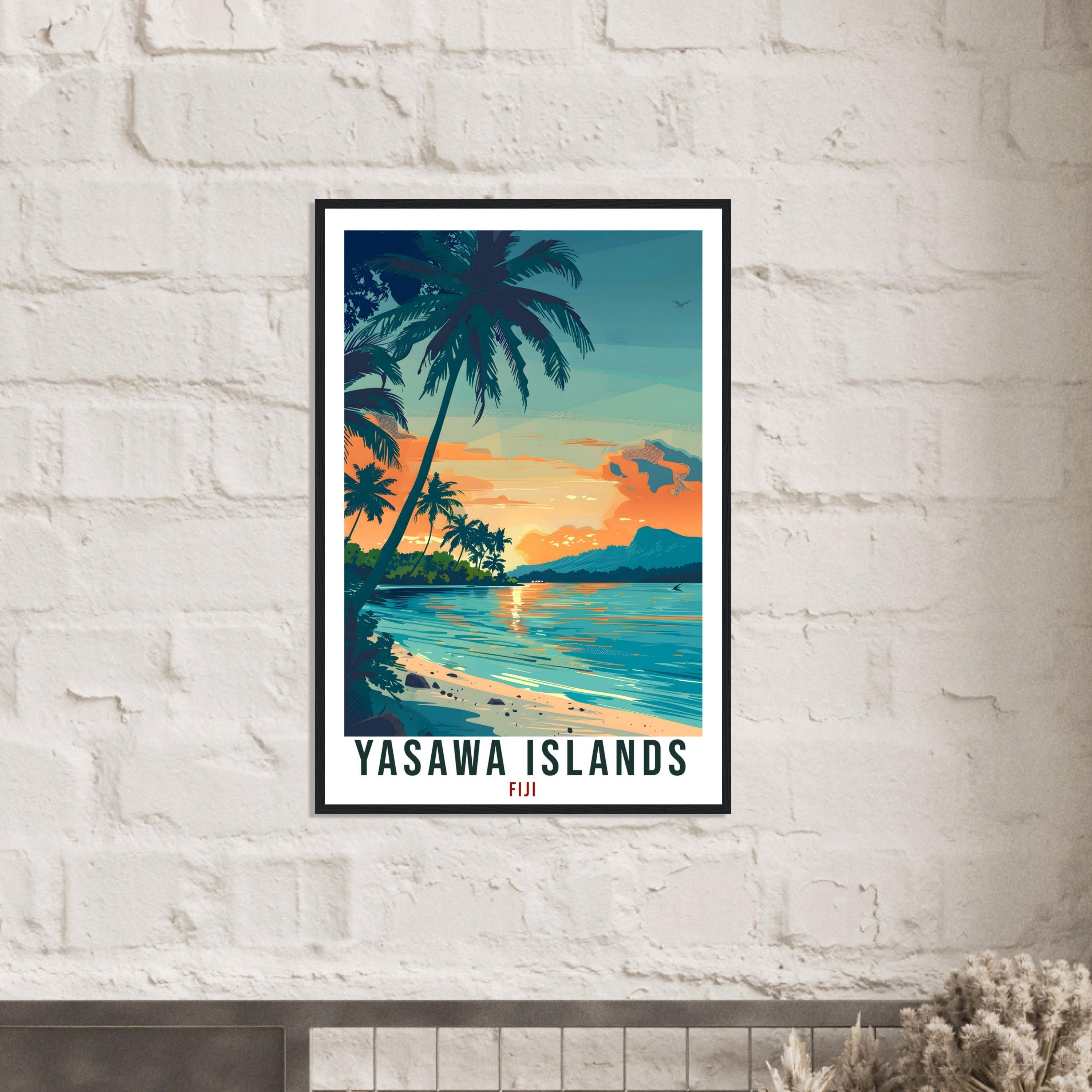 Yasawa Islands Fiji Travel Print Fiji Wall Art Wall Hanging Home Décor Yasawa Gift Fiji Islands Artwork Travel Art Fijian Travel Poster