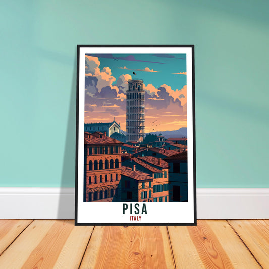 Pisa Travel Print Italy Wall Art Wall Hanging Home Living Décor Pisa Gift Art Lovers Gift Italy Artwork Gift Pisa Italian Travel Poster