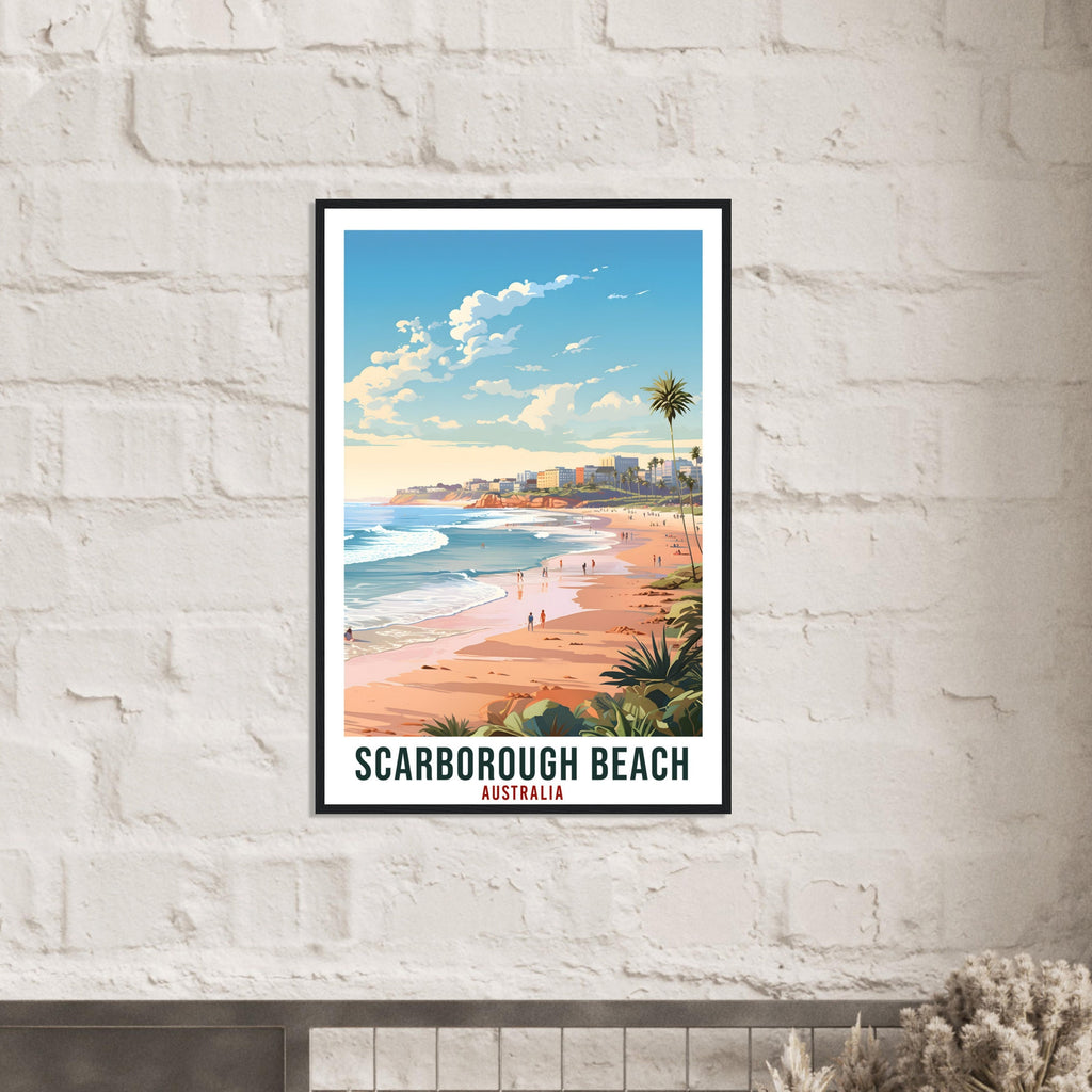 Scarborough Beach Travel Poster Wall Art Scarborough Australia Home Décor Artwork Art Gifts Travel Print Australian Beach Art Lovers Gift