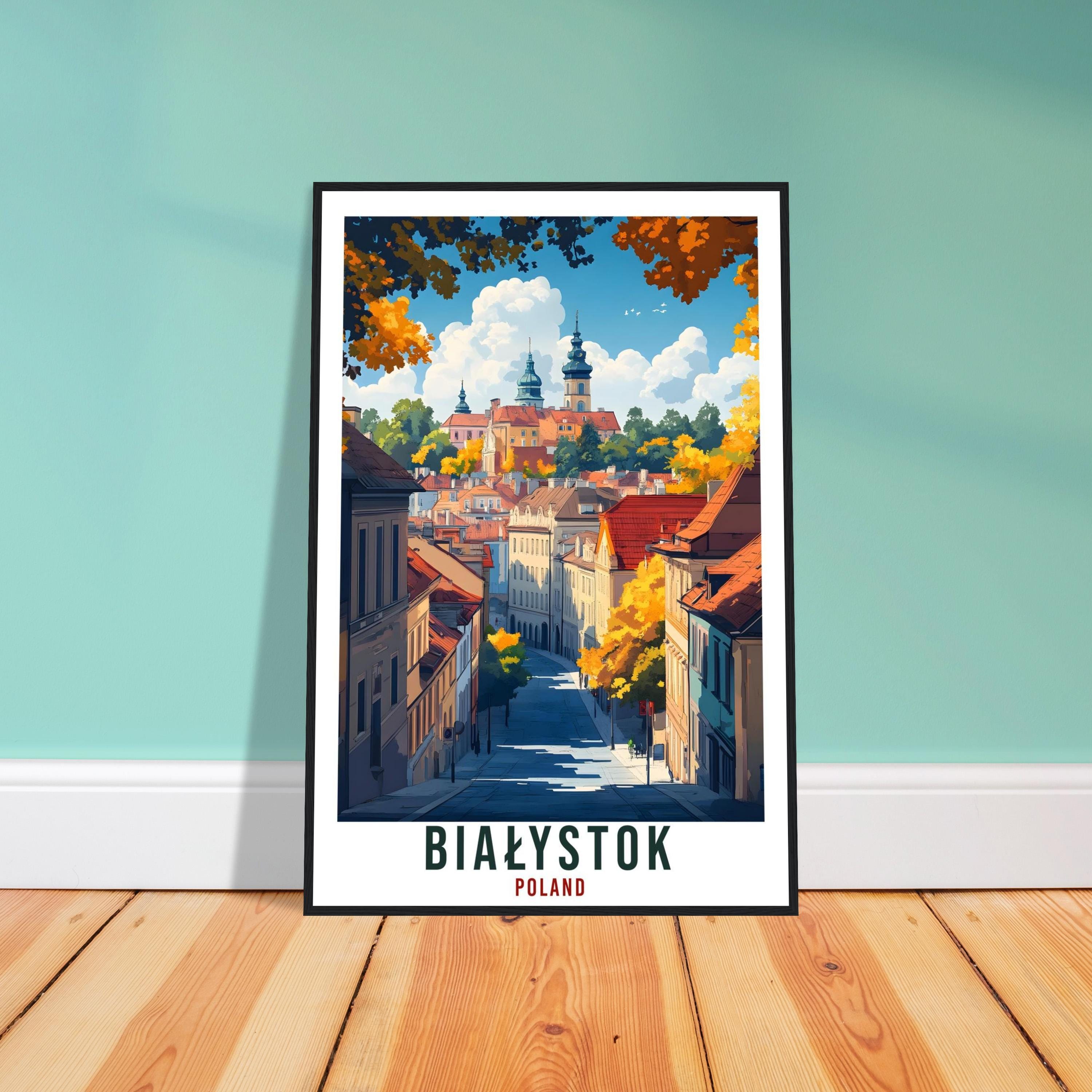 Białystok Travel Print Poland Home Decor Białystok Wall Art Gift Wall Hanging Art Lover Białystok Polish Artwork Travel Poster Poland Travel