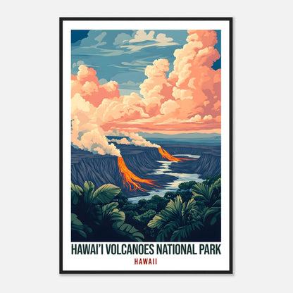 Hawaii Volcanoes National Park USA Travel Print Wall Art Wall Hanging Home Décor Hawaii Volcano Gift Travel Art USA  Artwork Travel Poster